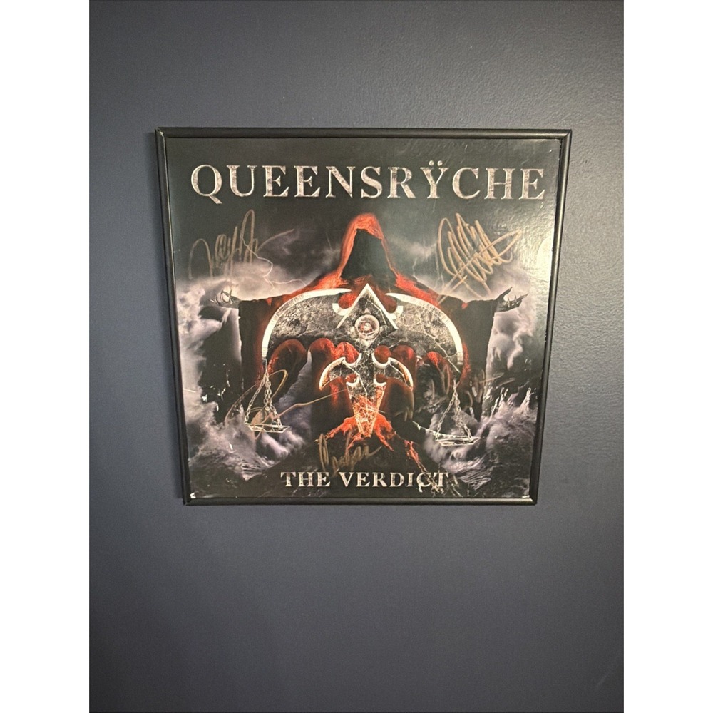 QUEENSRYCHE "THE VERDICT" SIGNED Vinyl.  All 5 Signatures